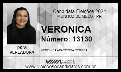 Candidato VERONICA 2024 - MUNHOZ DE MELO - Eleições