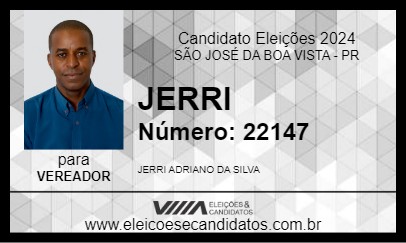 Candidato JERRI 2024 - SÃO JOSÉ DA BOA VISTA - Eleições