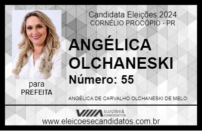 Candidato ANGÉLICA OLCHANESKI 2024 - CORNÉLIO PROCÓPIO - Eleições