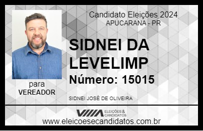 Candidato SIDNEI DA LEVELIMP 2024 - APUCARANA - Eleições