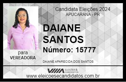 Candidato DAIANE SANTOS 2024 - APUCARANA - Eleições