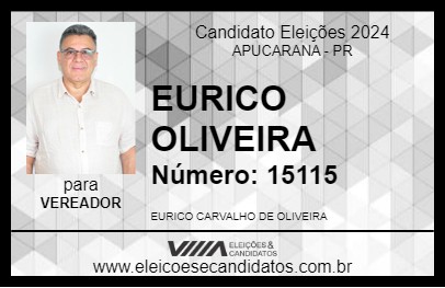 Candidato EURICO OLIVEIRA 2024 - APUCARANA - Eleições