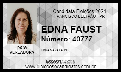 Candidato EDNA FAUST 2024 - FRANCISCO BELTRÃO - Eleições