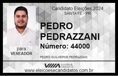 Candidato PEDRO PEDRAZZANI 2024 - SANTA FÉ - Eleições