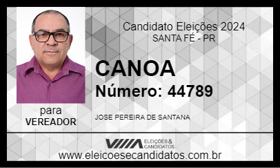 Candidato CANOA 2024 - SANTA FÉ - Eleições