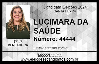 Candidato LUCIMARA DA SAÚDE 2024 - SANTA FÉ - Eleições