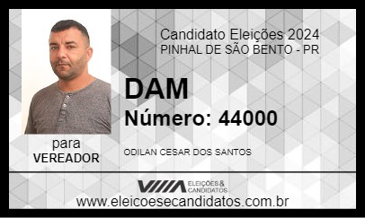 Candidato DAM 2024 - PINHAL DE SÃO BENTO - Eleições