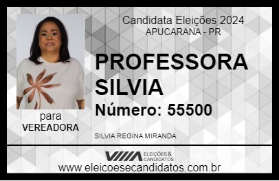 Candidato PROFESSORA SILVIA 2024 - APUCARANA - Eleições