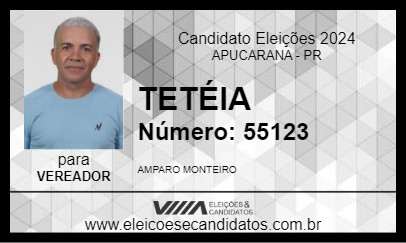 Candidato TETÉIA 2024 - APUCARANA - Eleições