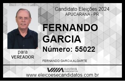 Candidato FERNANDO GARCIA 2024 - APUCARANA - Eleições