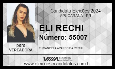 Candidato ELI RECHI 2024 - APUCARANA - Eleições