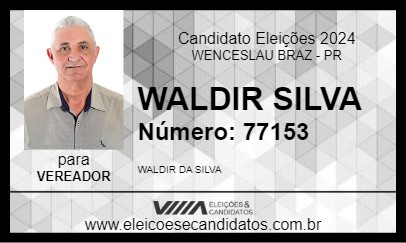 Candidato WALDIR SILVA 2024 - WENCESLAU BRAZ - Eleições