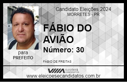 Candidato FÁBIO DO AVIÃO 2024 - MORRETES - Eleições