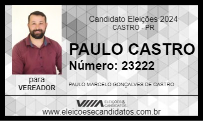 Candidato PAULO CASTRO 2024 - CASTRO - Eleições