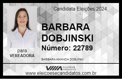 Candidato BARBARA DOBJINSKI 2024 - FAZENDA RIO GRANDE - Eleições