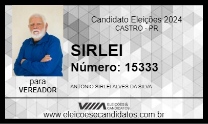 Candidato SIRLEI 2024 - CASTRO - Eleições