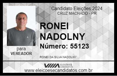 Candidato RONEI NADOLNY 2024 - CRUZ MACHADO - Eleições