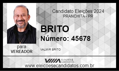 Candidato BRITO 2024 - PRANCHITA - Eleições