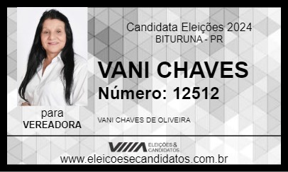 Candidato VANI CHAVES 2024 - BITURUNA - Eleições