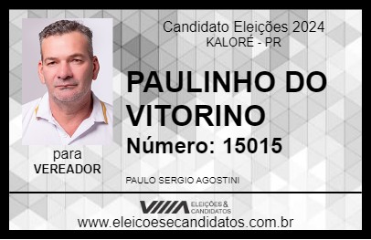 Candidato PAULINHO DO VITORINO 2024 - KALORÉ - Eleições