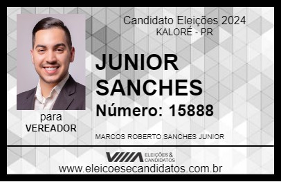 Candidato JUNIOR  SANCHES 2024 - KALORÉ - Eleições