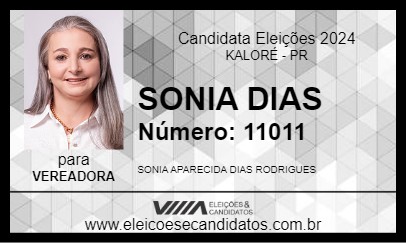 Candidato SONIA DIAS 2024 - KALORÉ - Eleições