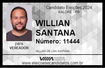 Candidato WILLIAN SANTANA 2024 - KALORÉ - Eleições