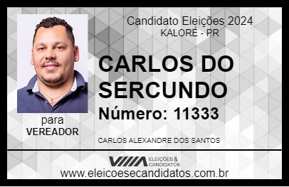 Candidato CARLOS DO SERCUNDO 2024 - KALORÉ - Eleições