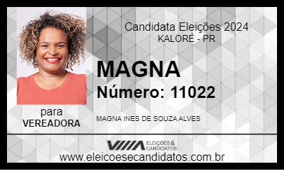 Candidato MAGNA 2024 - KALORÉ - Eleições