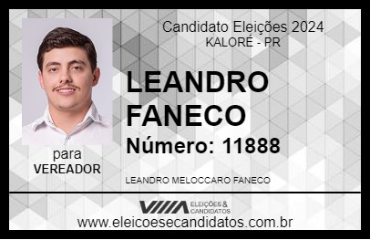 Candidato LEANDRO FANECO 2024 - KALORÉ - Eleições