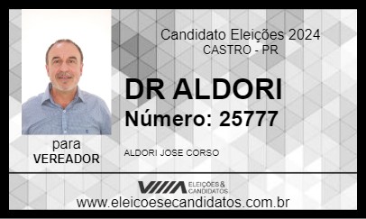 Candidato DR ALDORI 2024 - CASTRO - Eleições