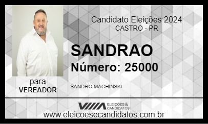 Candidato SANDRAO 2024 - CASTRO - Eleições