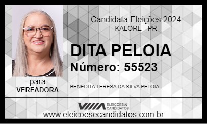 Candidato DITA PELOIA 2024 - KALORÉ - Eleições