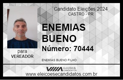 Candidato ENEMIAS BUENO 2024 - CASTRO - Eleições