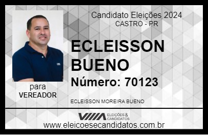 Candidato ECLEISSON BUENO 2024 - CASTRO - Eleições