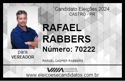 Candidato RAFAEL RABBERS 2024 - CASTRO - Eleições