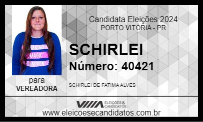 Candidato SCHIRLEI 2024 - PORTO VITÓRIA - Eleições