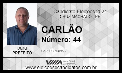 Candidato CARLÃO 2024 - CRUZ MACHADO - Eleições