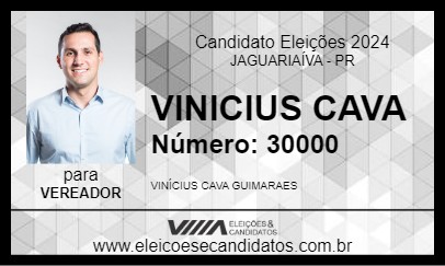 Candidato VINICIUS CAVA 2024 - JAGUARIAÍVA - Eleições