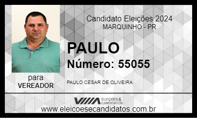 Candidato PAULO 2024 - MARQUINHO - Eleições