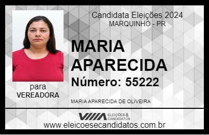 Candidato MARIA APARECIDA 2024 - MARQUINHO - Eleições