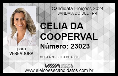 Candidato CELIA DA COOPERVAL 2024 - JANDAIA DO SUL - Eleições