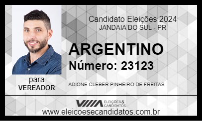 Candidato ARGENTINO 2024 - JANDAIA DO SUL - Eleições