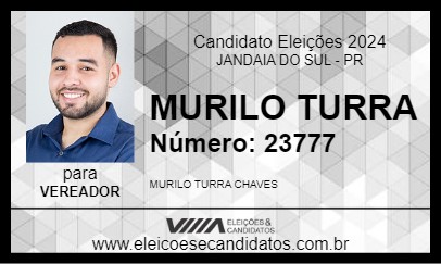 Candidato MURILO TURRA 2024 - JANDAIA DO SUL - Eleições