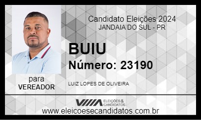 Candidato BUIU 2024 - JANDAIA DO SUL - Eleições