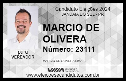 Candidato MARCIO DE OLIVERA 2024 - JANDAIA DO SUL - Eleições