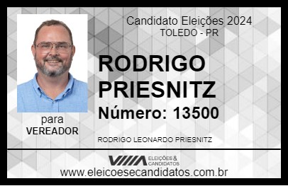 Candidato RODRIGO PRIESNITZ 2024 - TOLEDO - Eleições