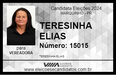 Candidato TERESINHA ELIAS 2024 - MARQUINHO - Eleições