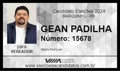 Candidato GEAN PADILHA 2024 - MARQUINHO - Eleições