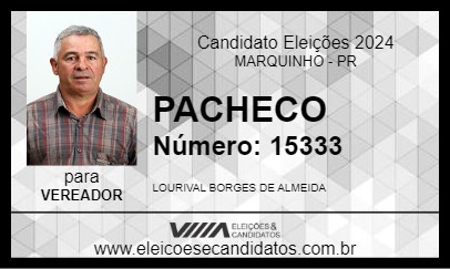 Candidato PACHECO 2024 - MARQUINHO - Eleições